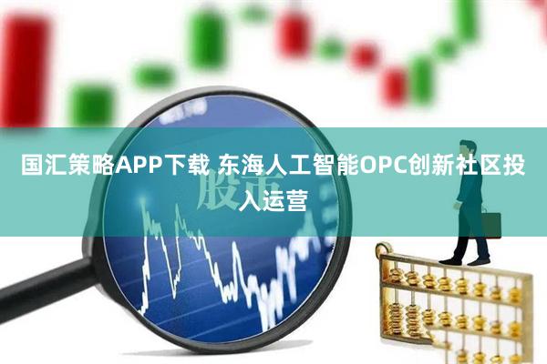 国汇策略APP下载 东海人工智能OPC创新社区投入运营
