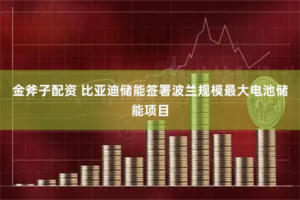 金斧子配资 比亚迪储能签署波兰规模最大电池储能项目